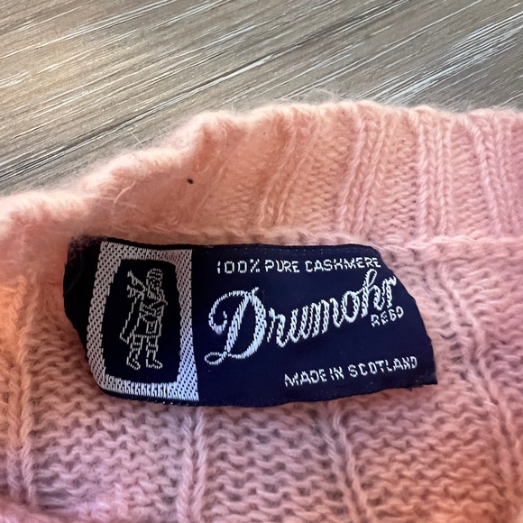 Vintage Drumohr 100% Cashmere Sweater Made in Scotland Men’s M - Picture 3 of 6